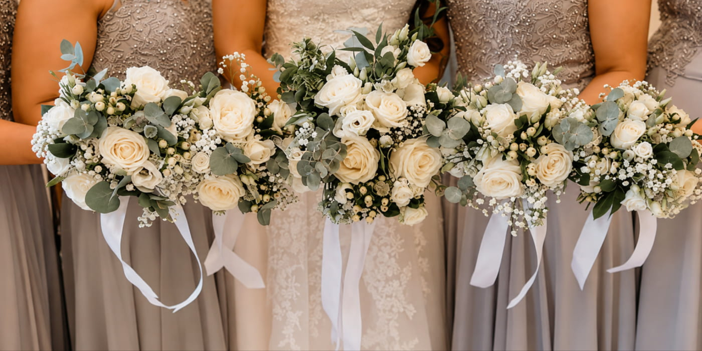 Wedding flowers created by B's Blooms florist in Tiptree, Essex